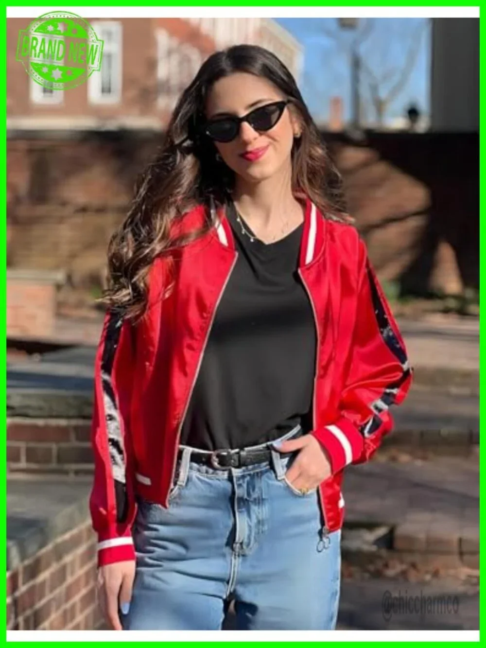 Lightweight Polyester Bomber Jacket Zip Up Windbreaker with Pockets